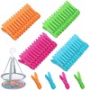 Clothes Pegs with Basket, Pack of 48 Small Clothes Pegs