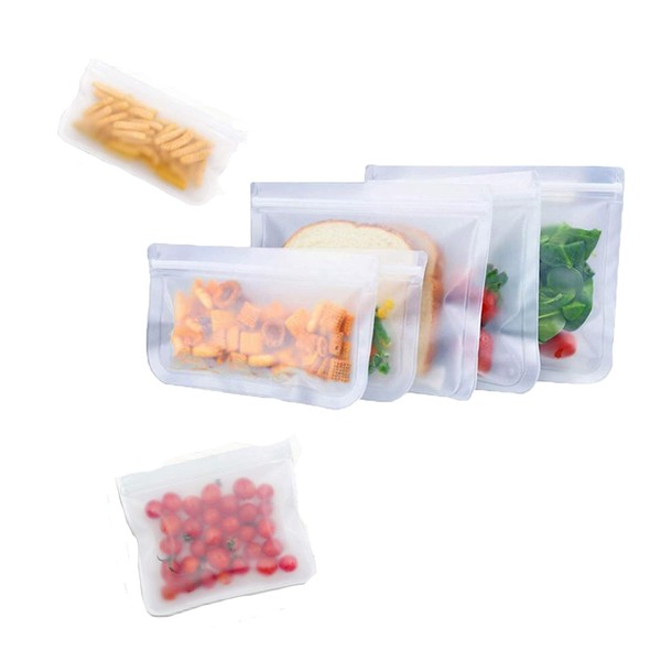 Reusable Gallon Freezer Bags with Zip - PEVA Food Storage
