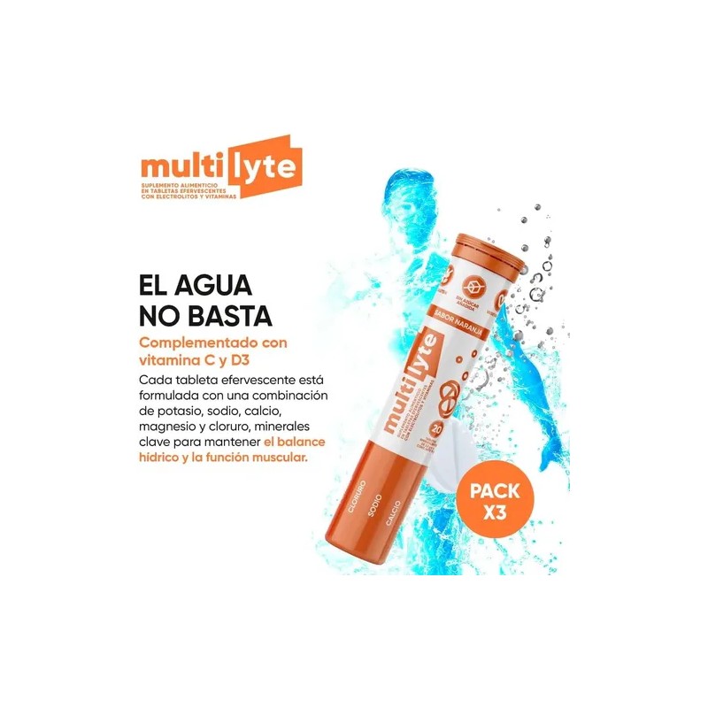 Electrolitos Sin Azúcar Con Magnesio Multilyte 60 Tabs