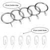 52 Set Metal Curtain Rings Drapery Curtain Hanging Rings with