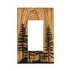 Farmhouse Brown Pine Tree Wood Grain Single Rocker Light Switch