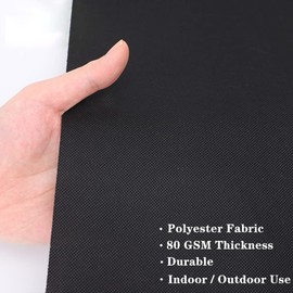 YADI Black Carpet Aisle Runner for Wedding, 24 in×15 ft, Non-Woven Polyester Fabric, Black Runway Rug for Awards Night Theme, Proms, Parties and Events