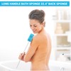 Norme 3 Pcs 22.4 Inch Long Handle Back Bath Sponge