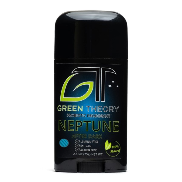 Green Theory Neptune Probiotic Natural Deodorant - Men's Solid 2.65 Ounce Stick - Non-Toxic, Aluminum Free