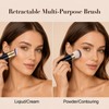 Retractable Angled Kabuki Makeup Brush - Vegan Adjustable Blush Tool