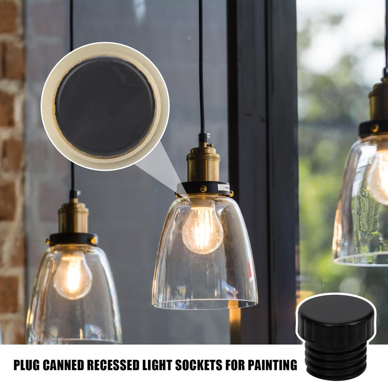 4pcs Light Socket Safety Caps Plugs, ID 0.75in OD 1.02in