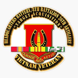 HOF Trading Hhb - 8Th Battalion, 26Th Artillery Vinyl Sticker Waterproof Decal Laptop Wall Window Bumper Sticker 5"