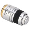 100X Microscope Objective Lens, RMS Size, Brass and Aluminum Alloy