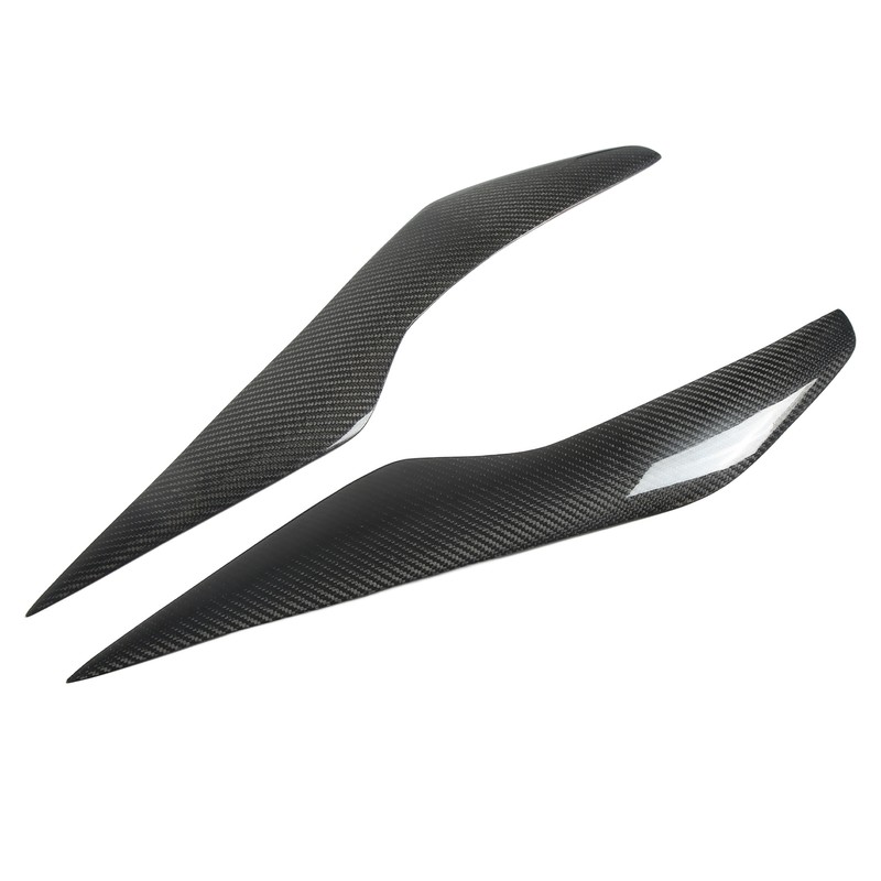 Front Headlight Eyelid Carbon Fiber Headlight Eyebrow Cover Replacement for