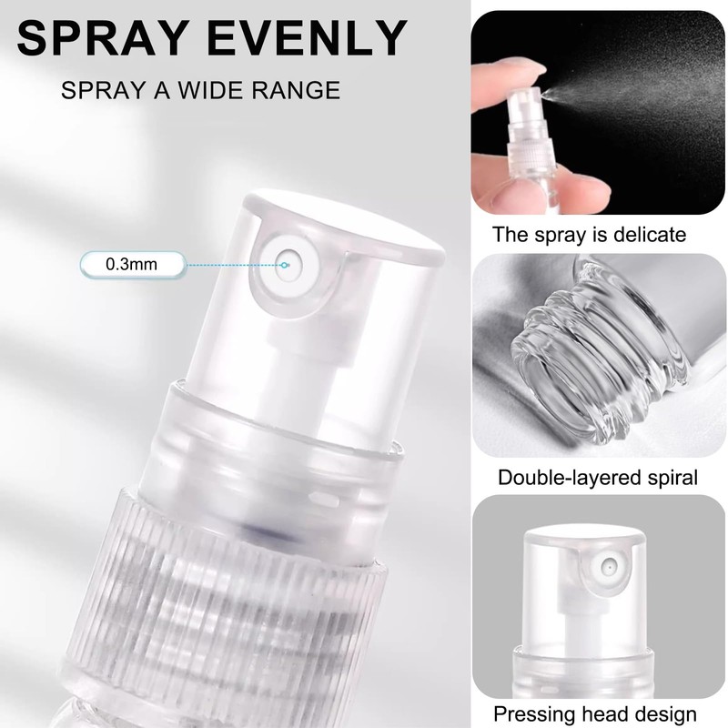 AxiyanX Refillable 5ml Mini Glass Spray Bottle, 10 Pcs Travel