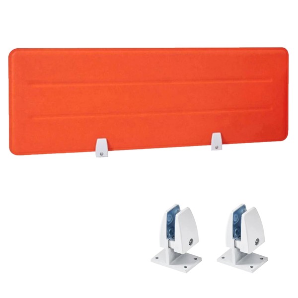 UNION ACOUSTIC Desk Divider Panel, 34.6" x 11.8", Orange –
