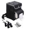 upra Car Trash Can with Lid Leakproof,Bag Hanging Storage Pockets,Adjustable
