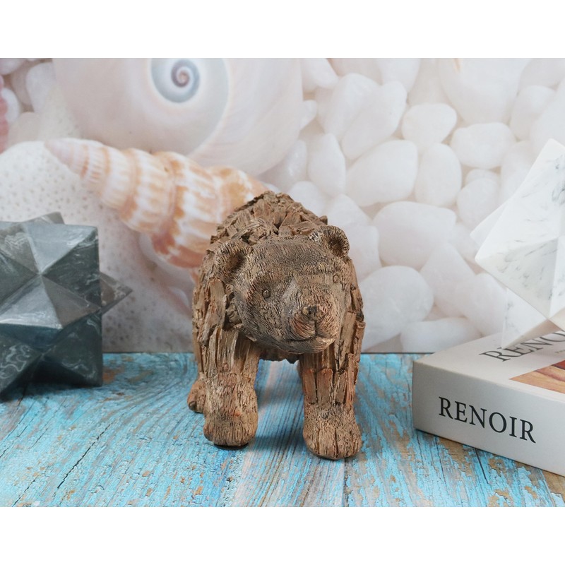 Hymmah Brown Bear Statue Home Decor Statue Rustic Home Decorations