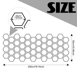 JSCARLIFE 48 Grids Honeycomb Car Decals - Waterproof PVC Body Stickers for Car, SUV, Truck & Van - DIY Decorative Graphics for Door, Hood & Side Panels (78.7x33.4inch (Black))