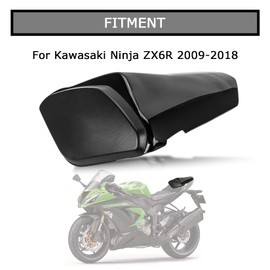 PSLER Motorcycle Rear Seat Fairing Cover Cowl for Ninja ZX6R 2009-2018 (Black)