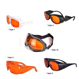 MCWlaser 190-540nm Laser Safety Goggle Glasses OD7+ For UV light Violet Blue Green Laser 405nm 445nm 450nm 473nm 532nm Style 6