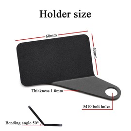 Motorcycle Meter Stand Mirror Hole (M10 Bolt) Digital Meter Mounting Bracket Water Temperature Gauge Bracket (Right Bracket)