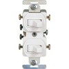 EATON 276W-BOX Wiring Combination Devices, Duplex Toggle, Grounded, White