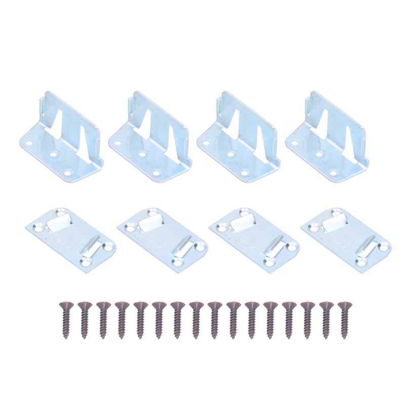 4PCS Bed Rail Brackets Portable Stainless Steel Bearing Strong Bed