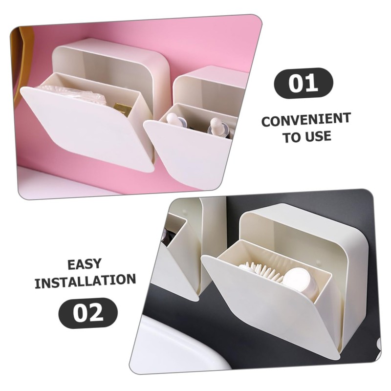 Ipetboom Wall Mounted Multi Purpose Storage Box for Cosmetics Personal
