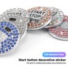 BELOMI 2 Pcs Bling Car Engine Start Stop Button Decorative