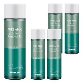 IPKN Pure Aloe Lip & Eye Remover RX, 155ml, 5 pcs / 입큰 퓨어 알로에 립 앤 아이리무버 알엑스, 155ml, 5개