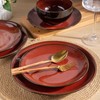 LERATIO Ceramic Dinnerware Sets for 4,Stoneware Coupe Plates and Bowls