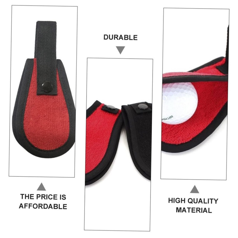 Gatuida 1pc Durable Golf Ball Cleaning Cloth with Lanyard Convenient