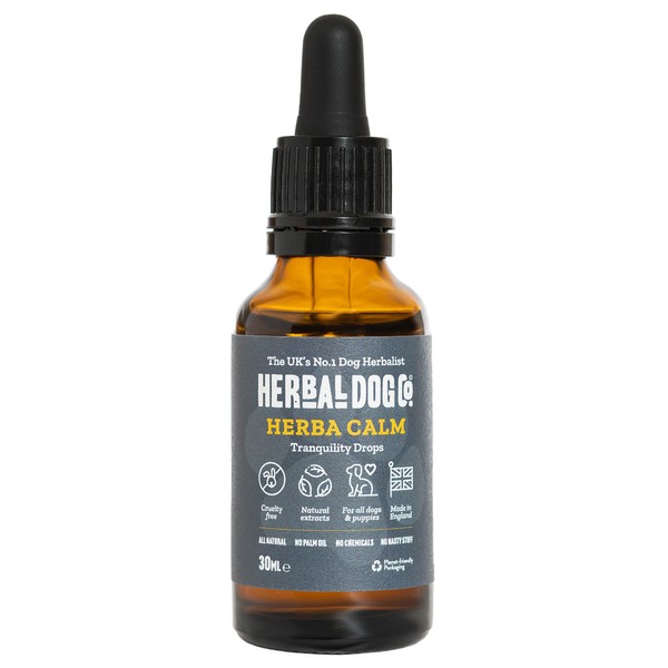 Herbal Dog Co HerbaCalm Calming Tonic Supplements for Dog Anxiety,