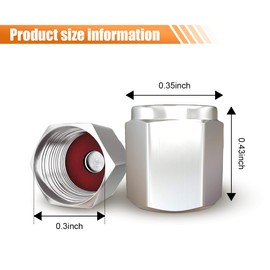 8PCS Brass Tire Valve Stem Caps - Metal Tire Stem Cover with Rubber O-Ring, Hexagon Car Wheel Tire Valve Caps Dust Proof Covers, Corrosion Resistant Leak-Proof Tire Air Caps, Universal for Most Cars