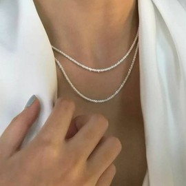 18K Italian chain sterling silver Margherita women’s Kimgo silver necklace pendant / 18K 이태리체인 순은 마르게리타 여자 김고 은목걸이 팬던트