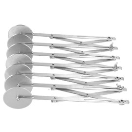 Cocoarm Pizzarad, Gleichmäßiger Pizzaschneider mit Mehreren Rädern aus Edelstahl für Teig, Gebäck, Brot, Tragbares Küchenbackwerkzeug mit Verstellbarem Arm, Zum Schneiden von (Sieben