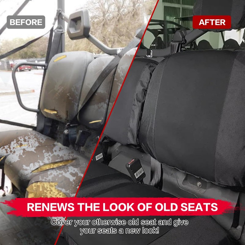 smotrcc Ranger 1000 Seat Covers with Headrest Covers - Waterproof