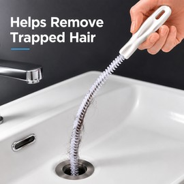 Flexible Drain Cleaning Brush for Sink Clogs – Long Hair Removal Tool for Kitchen & Bathroom Drain Maintenance