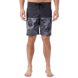 O'Neill Men's Board Shorts, 8-Inch Inseam, 4-Way Stretch, Gray Camo (US, Numeric, 38, Regular, Regular, Gray)