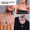 Richsteel Gold Heart Cremation Necklace with Rolo Chain Locket Urn