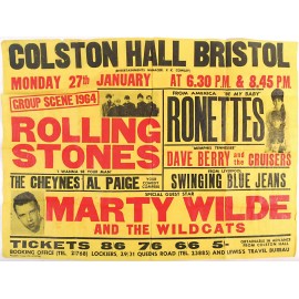 The Rolling Stones 13" x 19" Re-Print Music Concert Poster