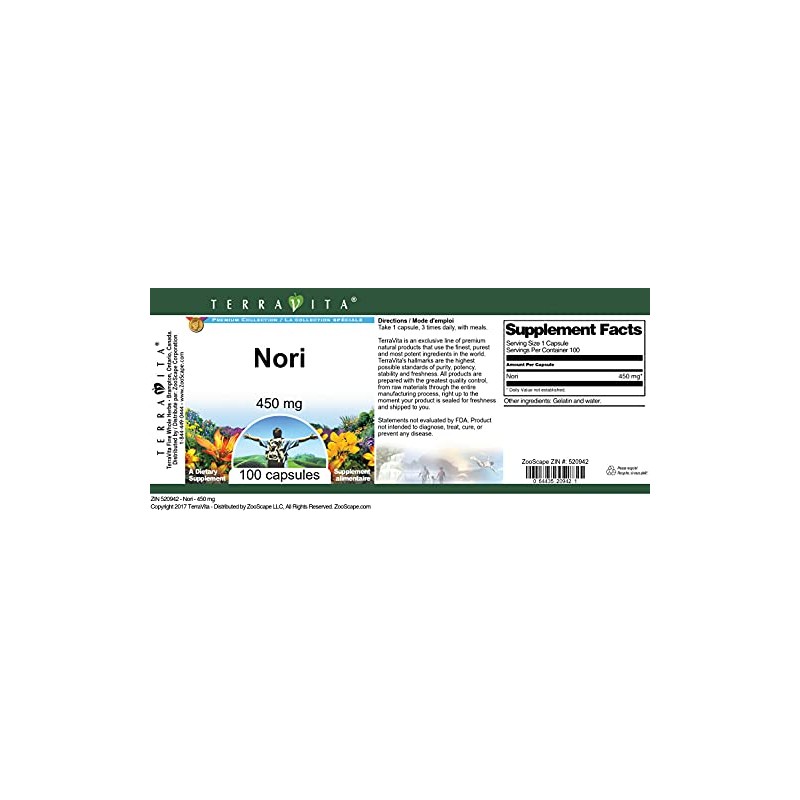 Nori - 450 mg (100 Capsules, ZIN: 520942)