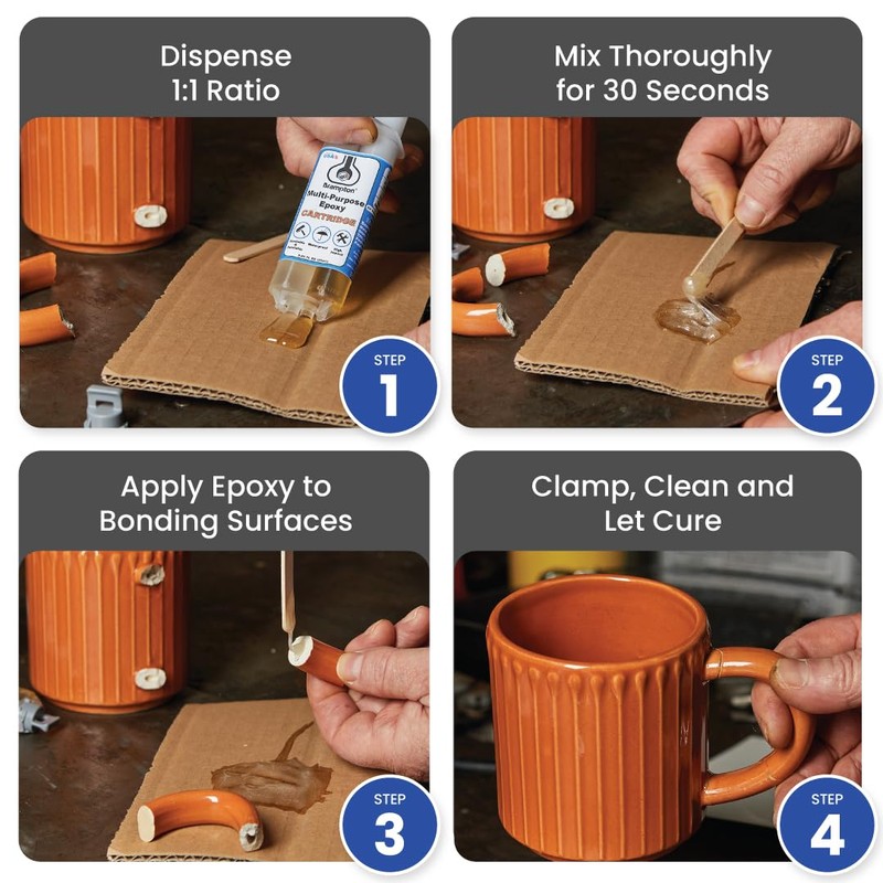 Brampton Multi-Purpose Epoxy, Quick 30-Minute Set, Waterproof 2-Part Epoxy Glue
