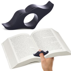 Brite Crown Book Page Holder - Book Thumb Page Holder for Convenient Reading - One Handed Book Holder - Reading Accessories - Book Place Holder - Ideal Gift for Book Lovers - Black