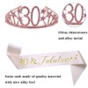 Happy 30th Birthday Tiara and Sash Gifts Crystal Rhinestone Princess