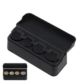 Mewflew Coin Storage Box - Compact Euro Coin Holder for Car and Home - Portable Change Organizer with Flip Lid for Coins and Tokens