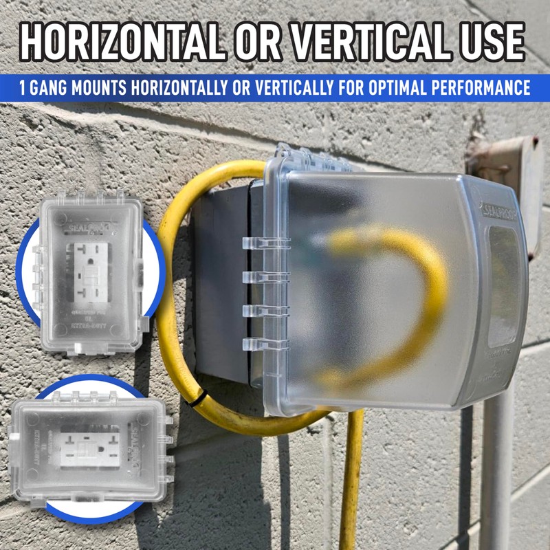 Sealproof 1-Gang Weatherproof In Use Outdoor Outlet Extra Deep Cover