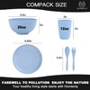 Wheat Straw Dinnerware Sets, 20 PCS Dishes Dinnerware Set Microwave