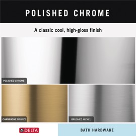 Delta Ashlyn (1-Pack) 24'' Towel Rack for Bathroom Polished Chrome Towel Bar for Bathroom Wall Towel Holder Rod Wall Mounted 76424