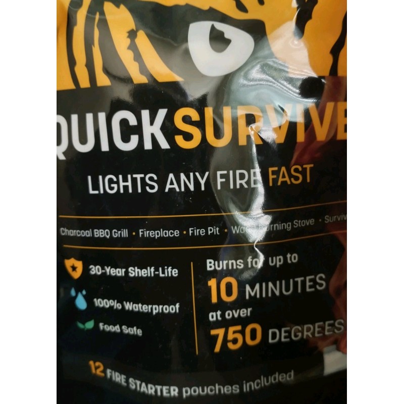 QuickSurvive *Mega Lot!* Quick Survive Fire Starter Pouches Waterproof Proprietary