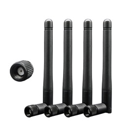 WiFi Antenna Bluetooth Antenna for PC, Dual Band 2.4Ghz 5Ghz 5.8Ghz WiFi Card Antenna 3dBi with RP-SMA Male (with No Pin) for Gaming Motherboard, RV Camera, Mini PCIE M.2 Wireless Card, Router -4 Pack