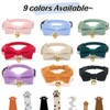 Cute Cat Collars With Bow,Quick Release Safty Buckle with Bells,Soft