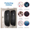 ecooe 2 x Black Garment Bag Polyester Garment Cover Clothes