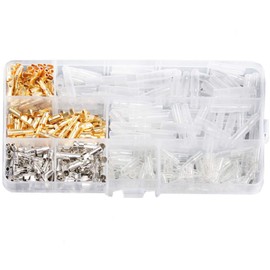 SRECNO Gibo Terminal Set, Insulated Sleeve with Cover, Gold and Silver Male/Female Terminals, Car Navigation, Wiring Connection, Universal Use, Waterproof, Repair, Processing, 360 Piece Set